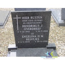 Grafstenen kerkhof Herwen Coll. HKR (21) H.J. Overdreef & E.H.M. Overdreef-Reintjes